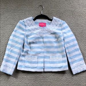 Lilly Pulitzer cropped jacket with pearls, 0